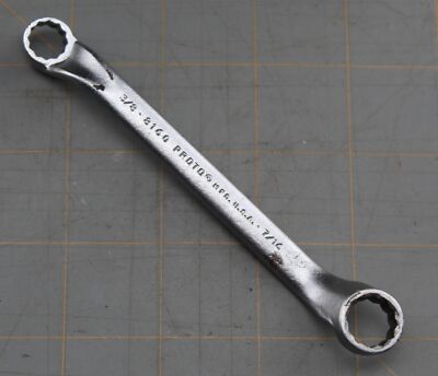 PROTO 8160 Short Offset Double Box End Wrench 3/8'' x 7/16'' Satin Finish