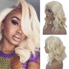 Blonde Fashion Wigs Lace Front Wavy Synthetic Wig Dress Party