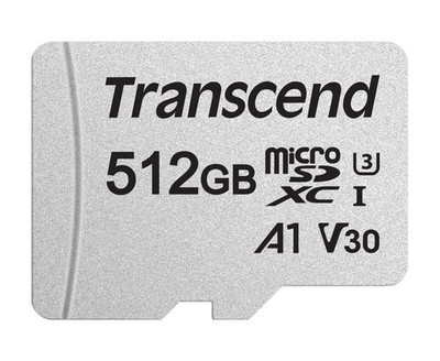 512GB Transcend 300S microSDXC UHS-IU3V30A1 Speicherkarte mit SD Adapter 95MB/s