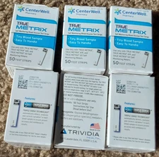 300 ( 6X50 ) BLOOD GLUCOSE TEST STRIPS  TRUE METRIX  CENTERWELL  EXP  11/26