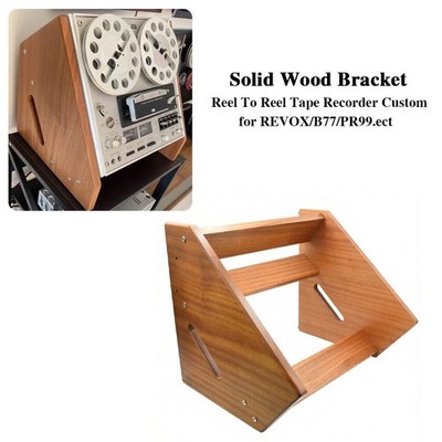 Solid Sapele Wood Bracket Stand for REVOX B77 PR99 Reel to Reel Recorder