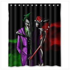 new harley quinn joker shower curtain waterproof polyester with hooks
