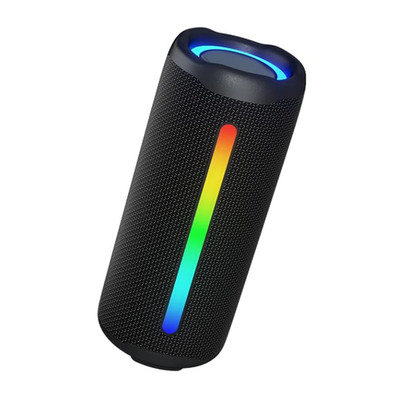 Portable Bluetooth Speaker, 30W Stereo Sound, IPX5 Waterproof, LED Lights, Shock