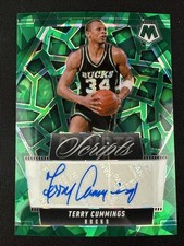 Terry Cummings 2024-25 Panini Mosaic Basketball Scripts Green Ice Prizm #MS-TRY