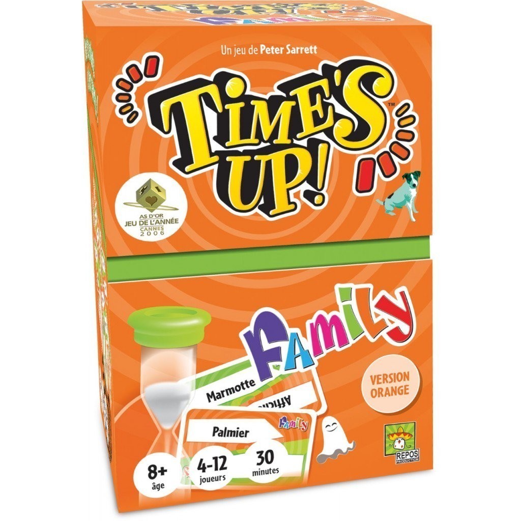 Time's Up ! Family Orange Jeu d'Ambiance de Cartes et Mime pour Enfant 8 Ans et Plus