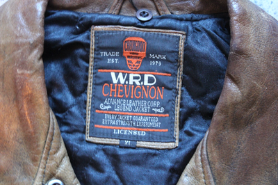 Vtg W.R.D Chevignon Mens Size XL Brown Leather Biker Jacket | eBay