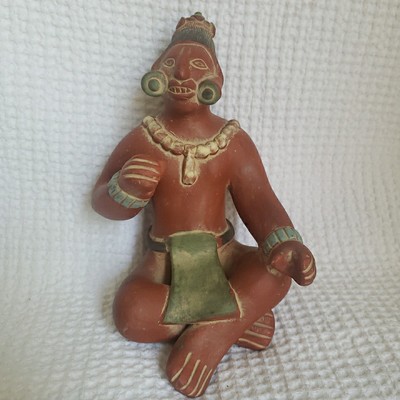Vintage Mexican Pottery Figurine Collectible Statue 7 in
