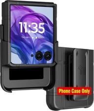 Case for Motorola RAZR Plus 2024/2025/2026, Belt Clip, Black