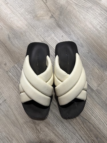 Proenza Schouler Criss Cross White Slides Size 37 Khaite The row G2U