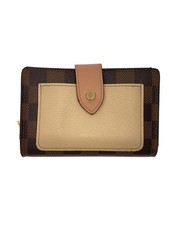Luis Vuitton Fold-type Wallet Porteuille Juliet Damier Ebene PVC BRW Total Used