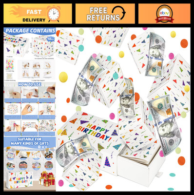 Surprise Birthday Gift Box - DIY Pop-Out Explosion Box with Confetti - Cash Mone