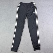Adidas Kids Black 3-Stripe Track Pants Joggers AG6306 Size L 14/16