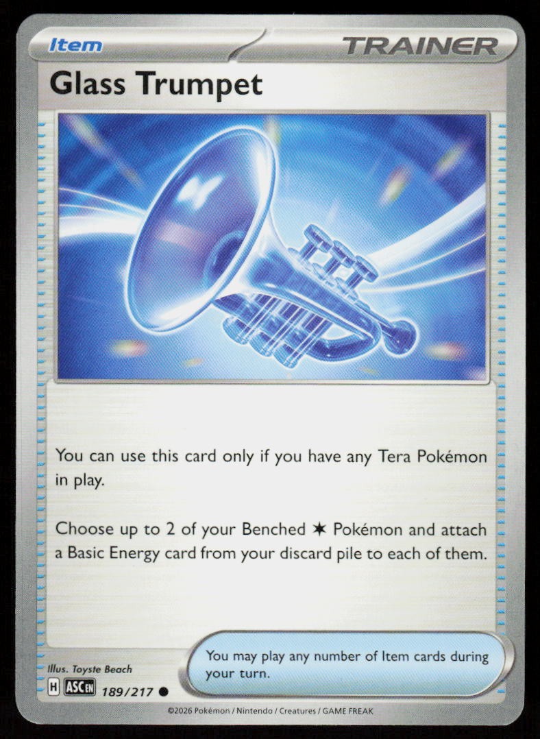 Glass Trumpet 189/217 Common Ascended Heroes Pokemon Near Mint