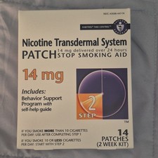 Habitrol Nicotine Patch 14mg Step 2 Self-Adhesive Transdermal 14 Patches Adult