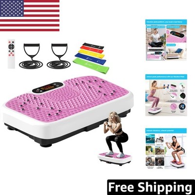Slim Vibration Plate Exercise Machine with Remote Control   450 lbs Capacity