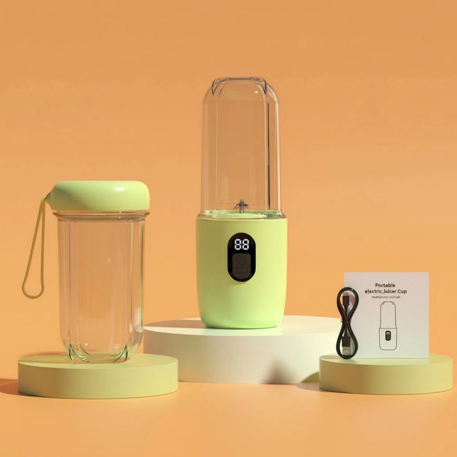 Portable Blender Compact Size Electric Travel Juicer Single-Press Operation