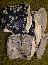 Bambino Miosolo Reusable Nappies One Size X 5 Cat And Dog Design