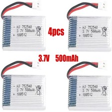 4pcs Lipo Batteries 3.7v 500mAh Rc Drones Syma X5 X5C X5SC X5SW, Cheerson CX-30W