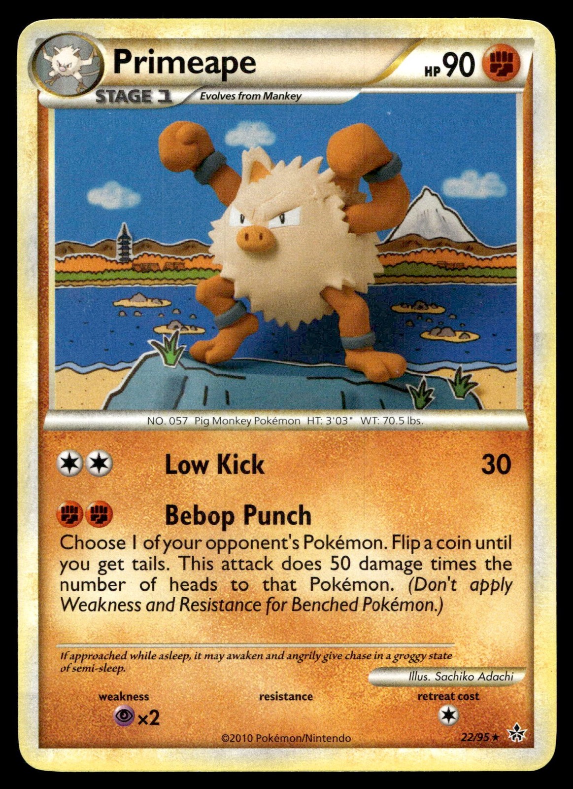 Primeape 22/95 - Pokemon Unleashed - HP