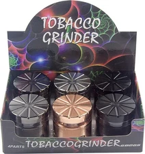 2.5" 4 Layer Tobacco Crusher Hand Muller Smoke Herbal Grinder Side Perspective