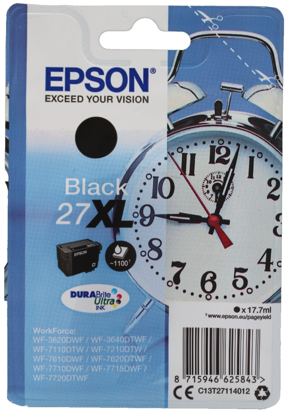 Genuine Epson 27XL Black Ink Cartridge - 2021