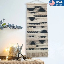 Boho Tassel Wall Hanging, Handwoven Tufted Tapestry for Home Decor.