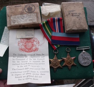 A WW2 RAF SINGAPORE CASUALTY PACIFIC STAR MEDAL TRIO AIRCRAFTMAN W. ROSSITER.