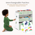 Delta Children Kids Toy Storage Organizer Interchangeable Patches Green Pink