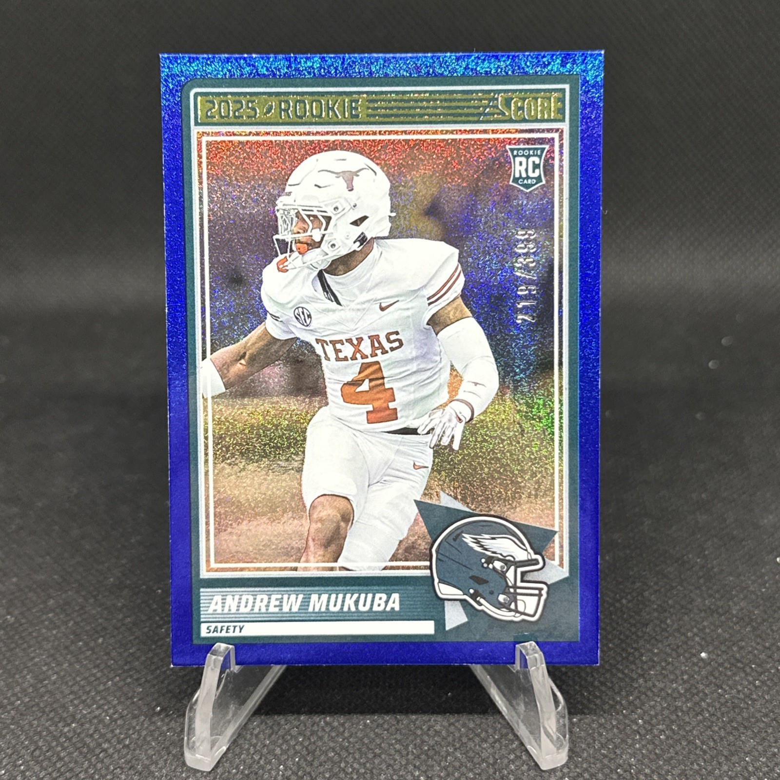 2025 Panini Score Andrew Mukuba Rookie Blue Dots /399 #98 Philadelphia Eagles