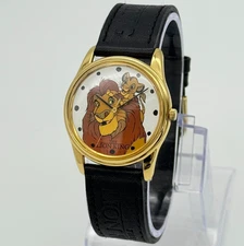 Unworn Vintage 1990s TIMEX Disney's "The Lion King" Gold Tone Unisex Watch, 33mm
