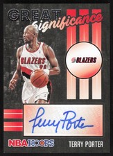 2020-21 HOOPS GREAT SIGNIFICANCE TERRY PORTER AUTO PORTLAND TRAIL BLAZERS