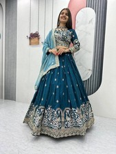 Indian Pakistani Evening Party Women Lengha Ghagra Wear Ethnic Lehenga Choli