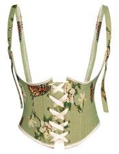 Corset Belt Women Floral Lace Up Boned Underbust Waist Belts Cincher Accessory