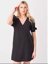BB Dakota Steve Madden Black A-line Puff Sleeve Mini Dress XL