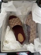 Gucci GG Supreme Platform Wedges Heels Size 3...