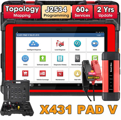 2026 LAUNCH X431 PAD V + PRO5 OBD2 Car Diagnostic Scanner Tool J2534 Programming