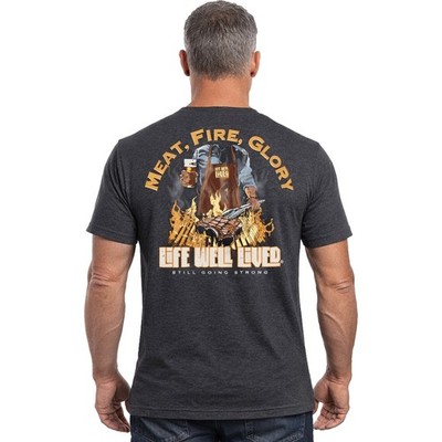 Life Well Lived Herren Meat Fire Glory Kurzarm T-Shirt