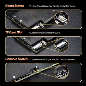 TurboGrafx 16 Express PC Engine TURBO GameDrive 2.0 All-in-1 Flash Cartridge