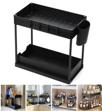Under Sink Organizer 2 Tier Sliding Storage Rack for Kitchen/Bathroom /Pantry