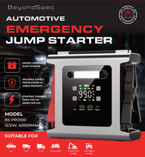 Kfz Starthilfe 12V/24V - 6000A Peak, 42000 mAH - BeyondSpec BS-PRO100