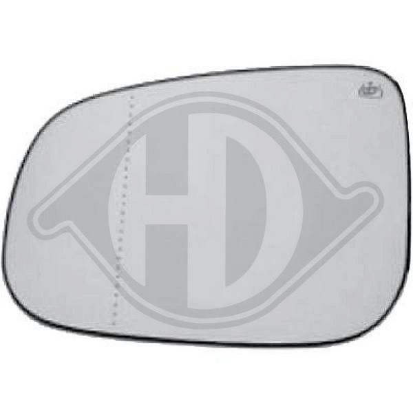 1X Spiegelglas AußEnspiegel Diederichs 7661227 FüR Volvo Links-image