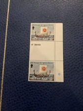 Isle of Man mint stamps 1979 sg 158 Voyage of Odin’s Raven pair MNH