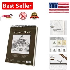 Luxury 9" x 12" Spiral Bound Sketchbook - 100 Sheets Acid-Free Drawing Paper