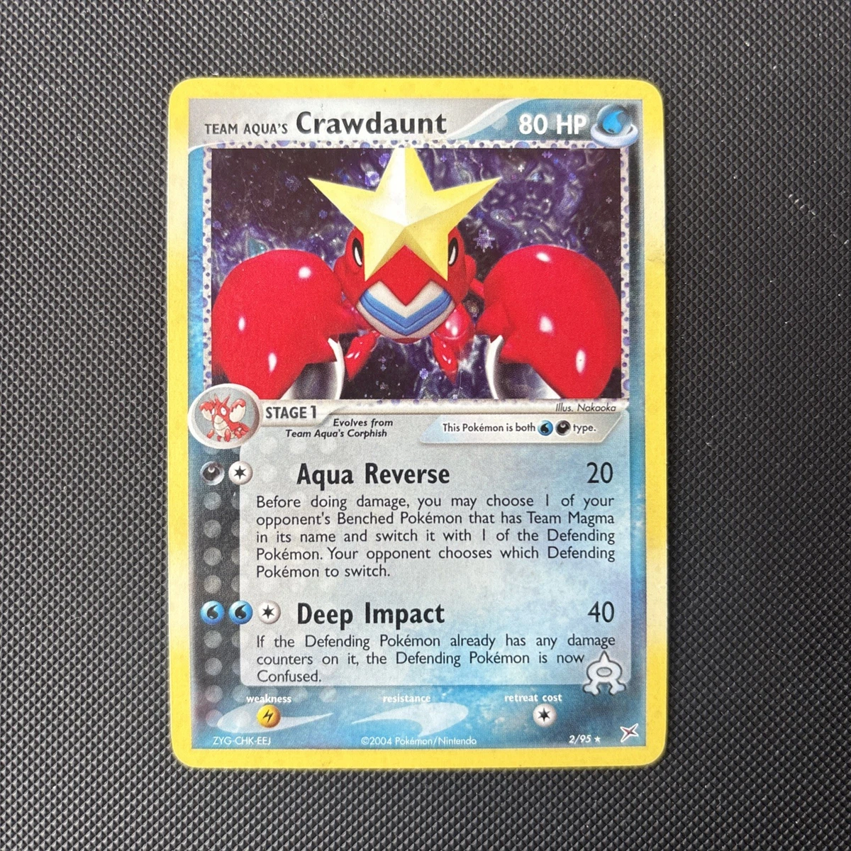 Team Aqua's Crawdaunt Pokémon TCG Cards for sale | eBay