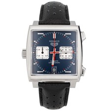 TAG Heuer Monaco Chronograph Stainless Steel Blue Dial 39mm CAW211P.FC6356