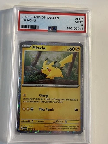 Pikachu PSA 9 Pokémon M24 #002 Promo Holo 2025 McDonalds