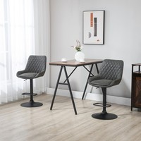 Homcom 2Er-Set Barhocker Barstuhl HöHenverstellbar Tresenstuhl Mit FußStüTze