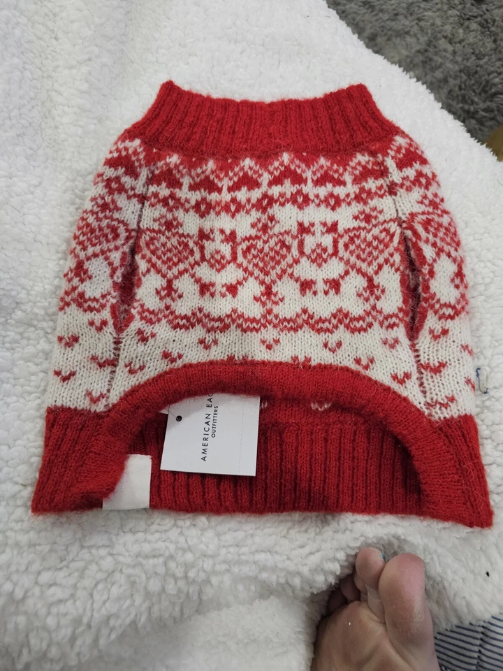 NWT American Beagle Outfitters XS (Made Big See Pics) dog Valentine sweater  - Image 2 of 4
