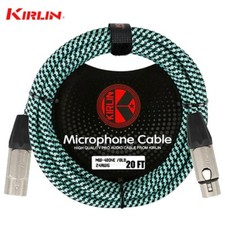Kirlin 20FT Original Woven XLR F to XLR M Microphone Cable Blue MW-480-20/BLB