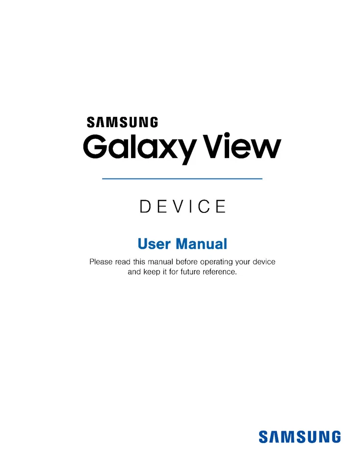 Samsung Galaxy View Tablet 18.4-Model SM-T670-Device User Manual Guide on CD - Image 2 of 4